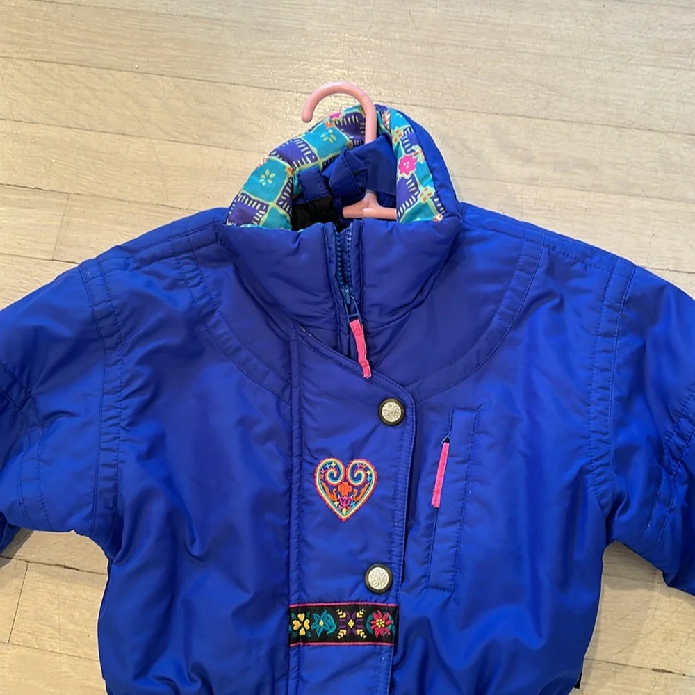 Vintage Obermeyer Children’s Onesie Ski Snow Suit EUC with Hood - Picture 2 of 5